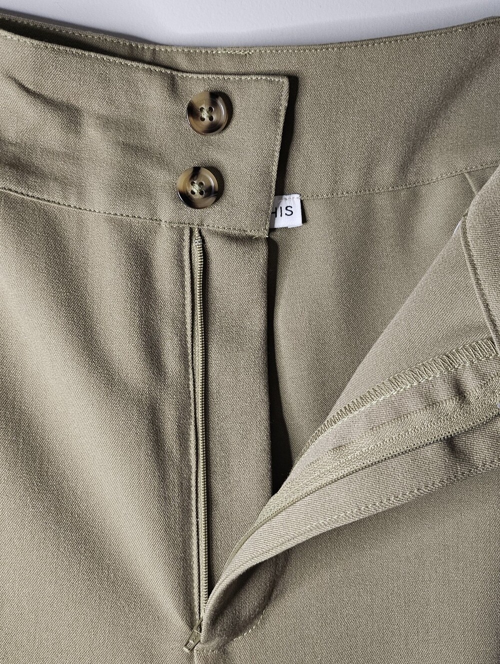 And Now This Women's Plus Size 2X Tan Wide Leg Cargo Pants Pleated Utility - Picture 4 of 15